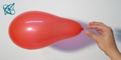 Sciensation hands-on experiment for school: The invisible force within (a balloon) ( physics, chemistry, molecules, air pressure, gas, Newton's laws)